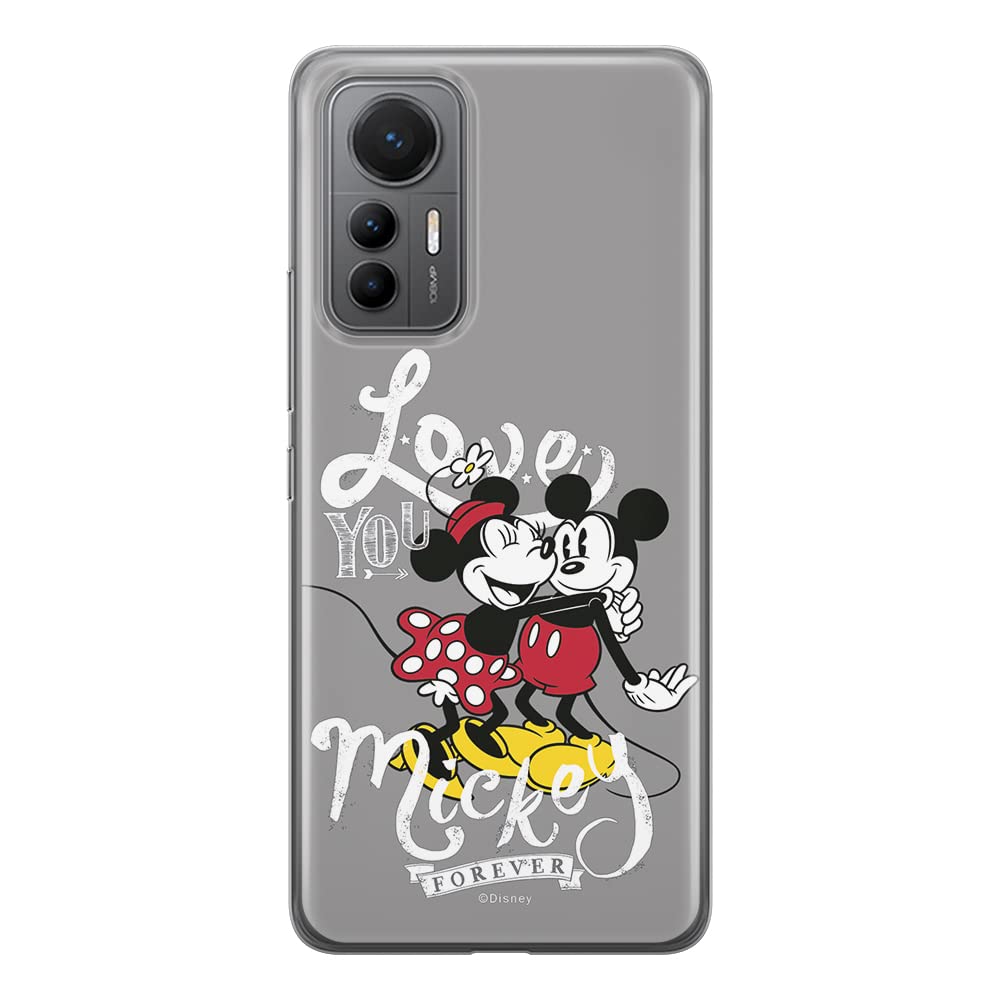 ERT GROUP mobile phone case for Xiaomi MI 12 LITE original and officially Licensed Disney pattern Mickey & Minnie 001 optimally adapted to the shape of the mobile phone, case made of TPU