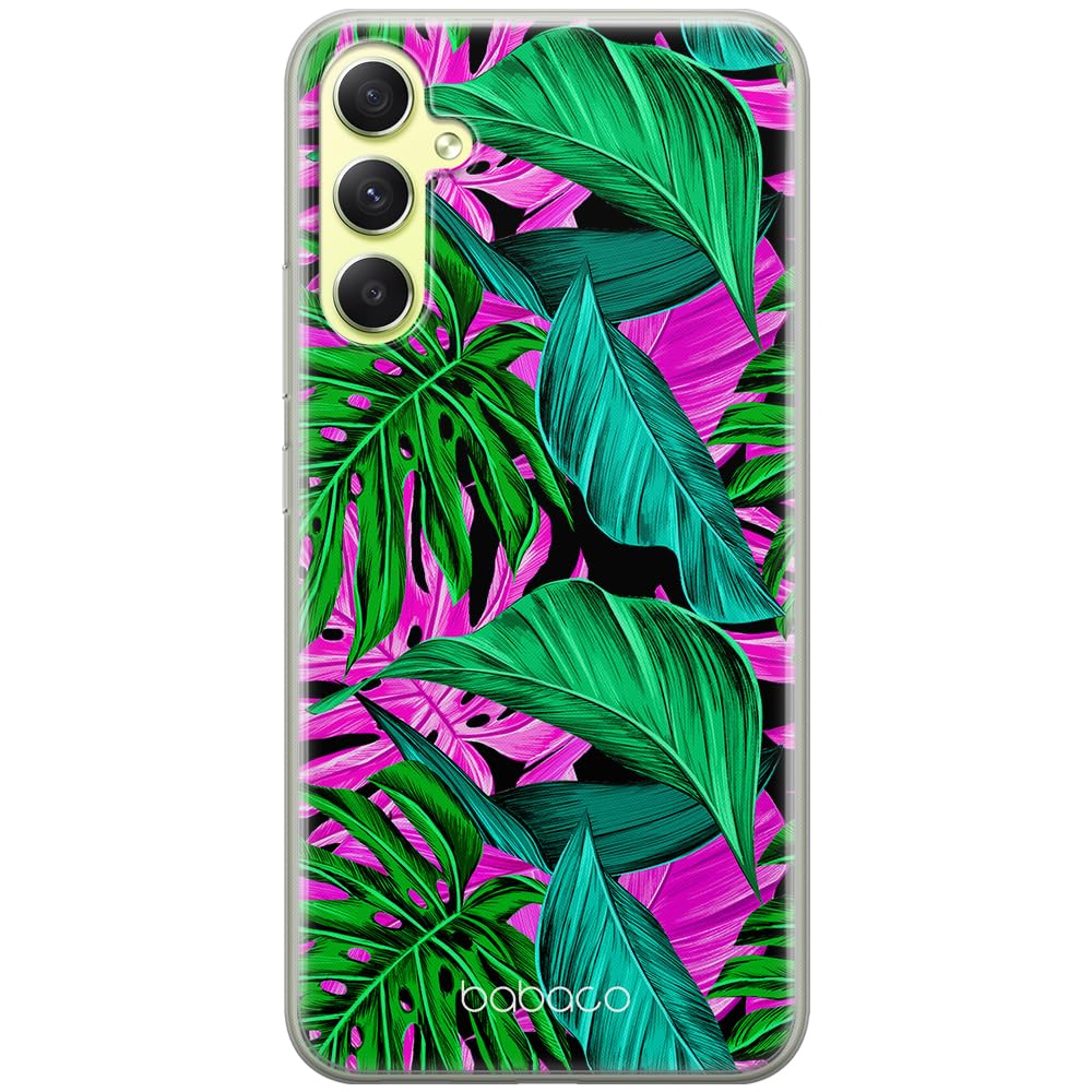Babaco ERT GROUP mobile phone case for Samsung A34 5G original and officially Licensed pattern Plants 004 optimally adapted to the shape of the mobile phone, case made of TPU