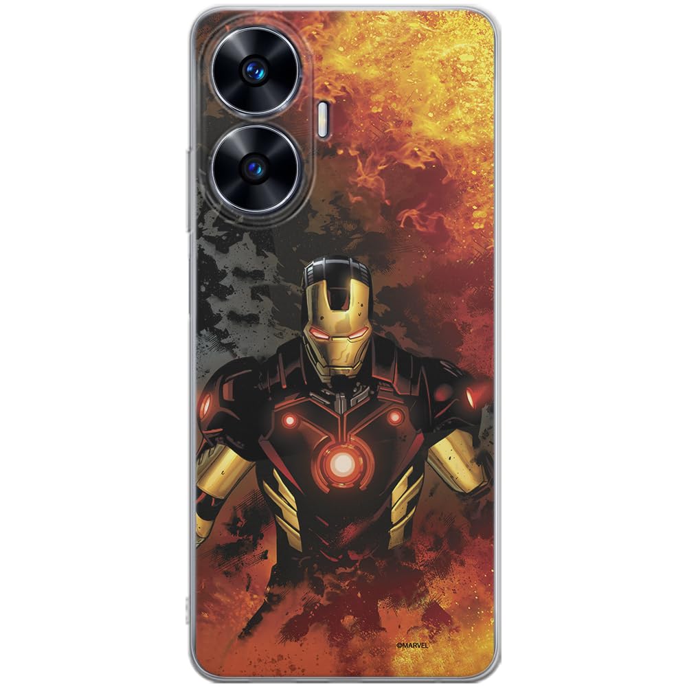 ERT GROUP mobile phone case for Realme C55 original and officially Licensed Marvel pattern Iron Man 003 optimally adapted to the shape of the mobile phone, case made of TPU
