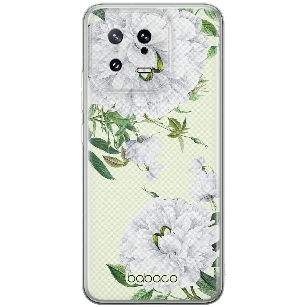 Babaco ERT GROUP mobile phone case for Xiaomi 13 original and officially Licensed pattern Flowers 047 optimally adapted to the shape of the mobile phone, case made of TPU
