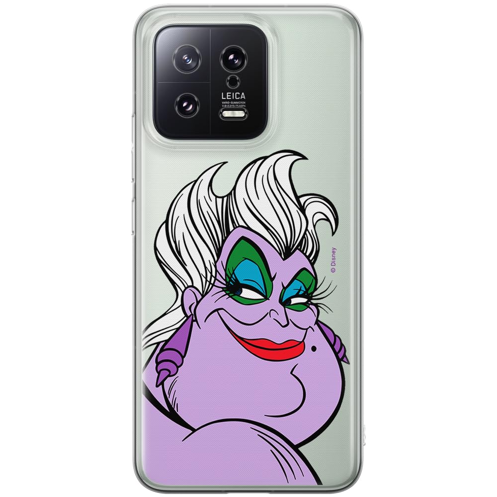 ERT GROUP mobile phone case for Xiaomi 13 original and officially Licensed Disney pattern Ursula 001 optimally adapted to the shape of the mobile phone, partially transparent