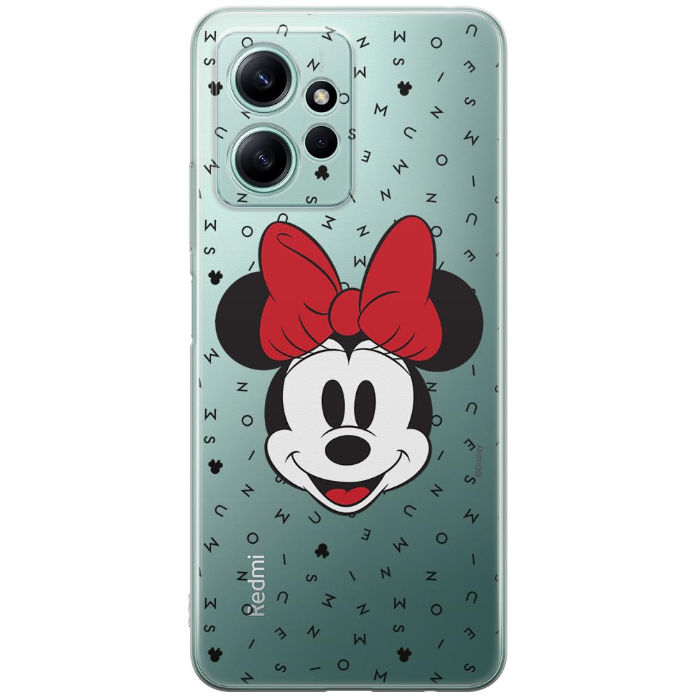 ERT GROUP mobile phone case for Xiaomi REDMI NOTE 12 4G original and officially Licensed Disney pattern Minnie 056 optimally adapted to the shape of the mobile phone, partially transparent