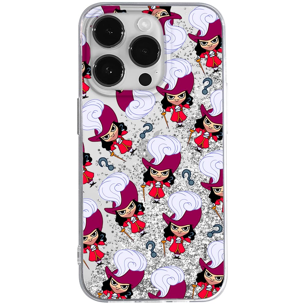 ERT GROUP mobile phone case for Apple Iphone 14 PRO MAX original and officially Licensed Disney pattern James Hook 002 optimally adapted to the mobile phone, with glitter overflow effect