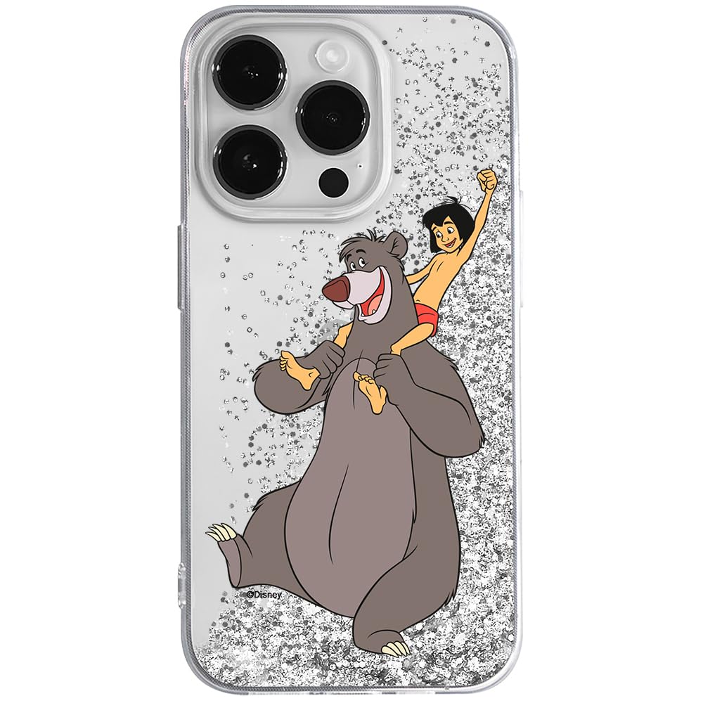 ERT GROUP mobile phone case for Apple Iphone 14 PRO MAX original and officially Licensed Disney pattern Jungle Book 002 optimally adapted to the mobile phone, with glitter overflow effect