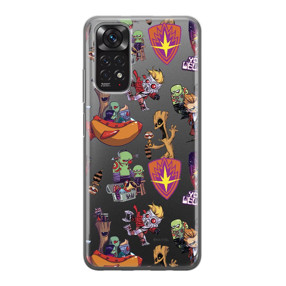 ERT GROUP mobile phone case for Xiaomi REDMI NOTE 11S 4G / REDMI NOTE 11 4G original and officially Licensed Marvel pattern Guardians of the Galaxy 007, partially transparent