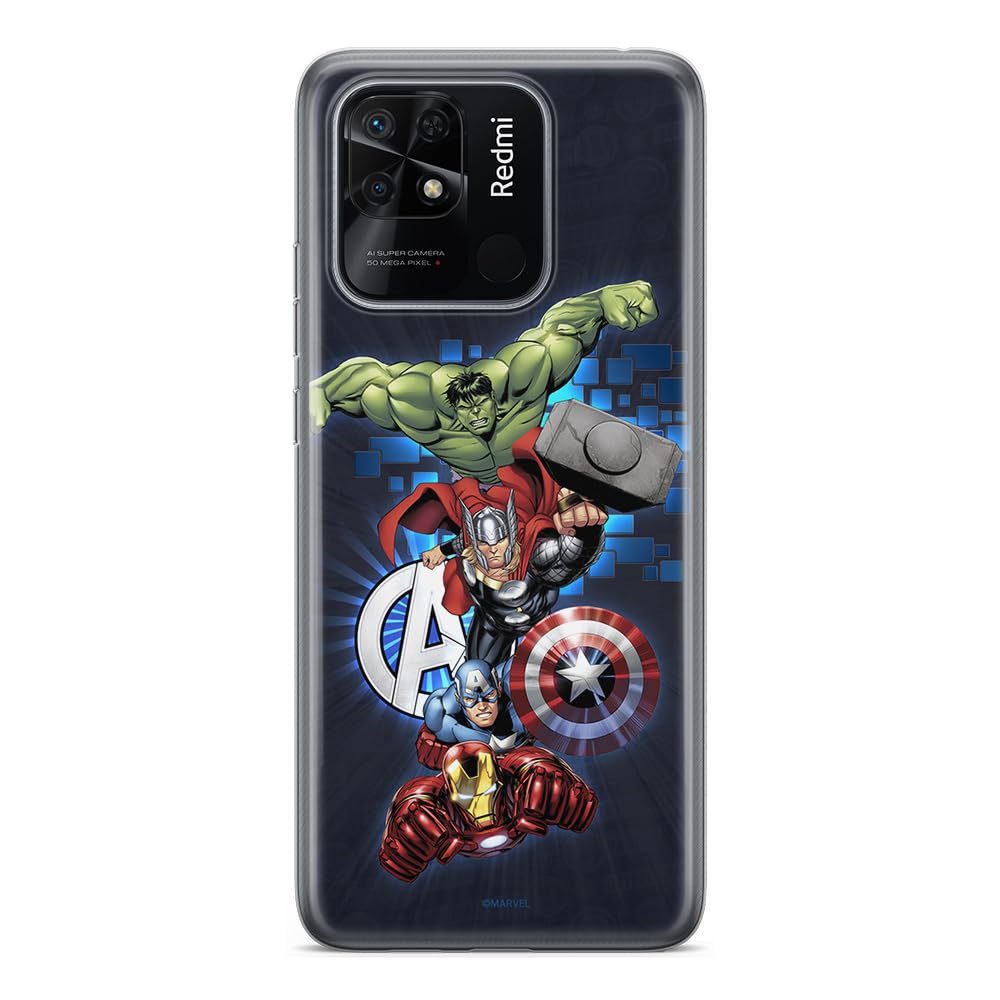 ERT GROUP mobile phone case for Xiaomi REDMI 10C original and officially Licensed Marvel pattern Avengers 001 optimally adapted to the shape of the mobile phone, case made of TPU