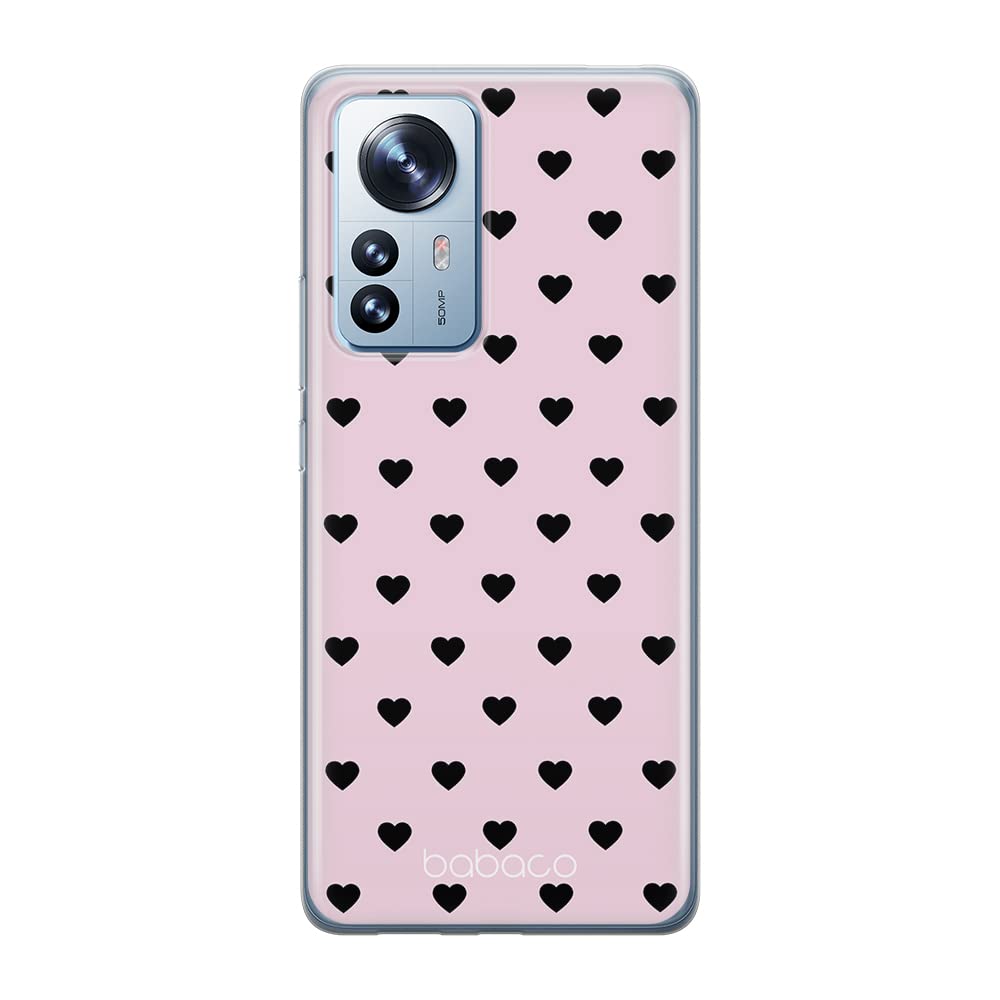 Babaco ERT GROUP mobile phone case for Xiaomi 12 PRO original and officially Licensed pattern Hearts 003 optimally adapted to the shape of the mobile phone, case made of TPU