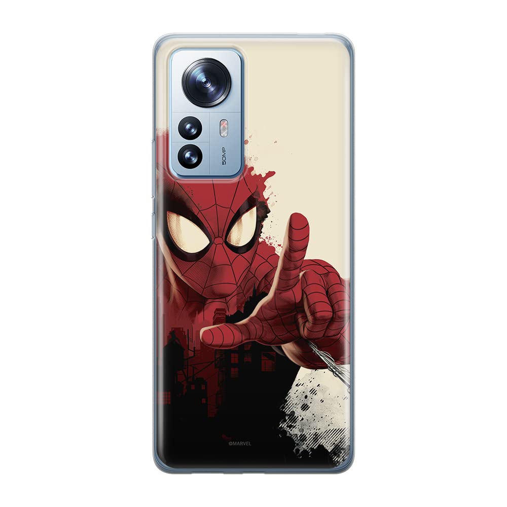 ERT GROUP mobile phone case for Xiaomi 12 / 12X original and officially Licensed Marvel pattern Spider Man 006 optimally adapted to the shape of the mobile phone, case made of TPU