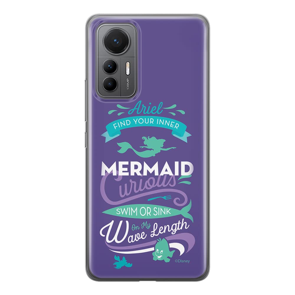 ERT GROUP mobile phone case for Xiaomi MI 12 LITE original and officially Licensed Disney pattern Ariel 002 optimally adapted to the shape of the mobile phone, case made of TPU
