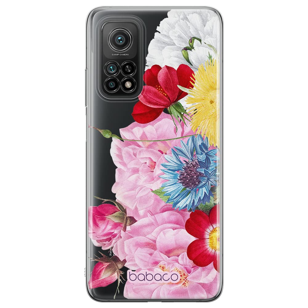 Babaco ERT GROUP mobile phone case for Xiaomi MI 10 LITE original and officially Licensed pattern Flowers 056 optimally adapted to the shape of the mobile phone, partially transparent
