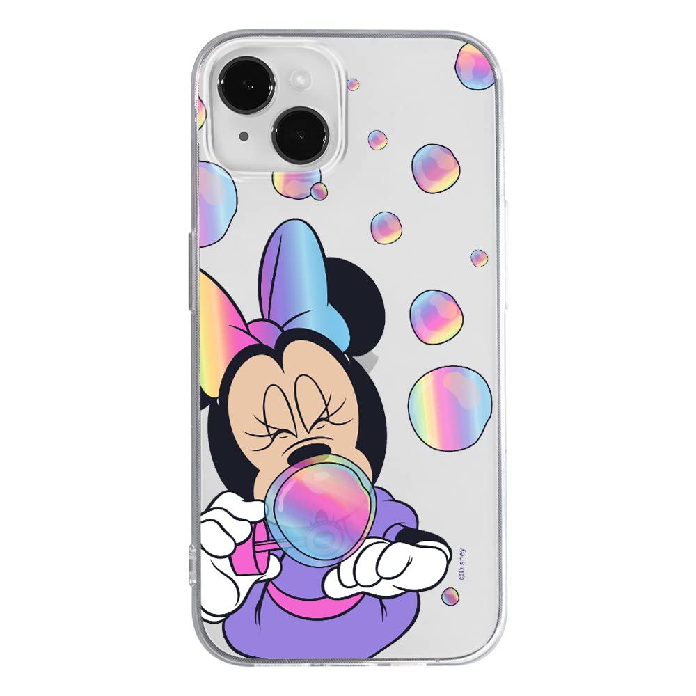 ERT GROUP mobile phone case for Apple Iphone 14 PLUS original and officially Licensed Disney pattern Minnie 052 optimally adapted to the shape of the mobile phone, partially transparent