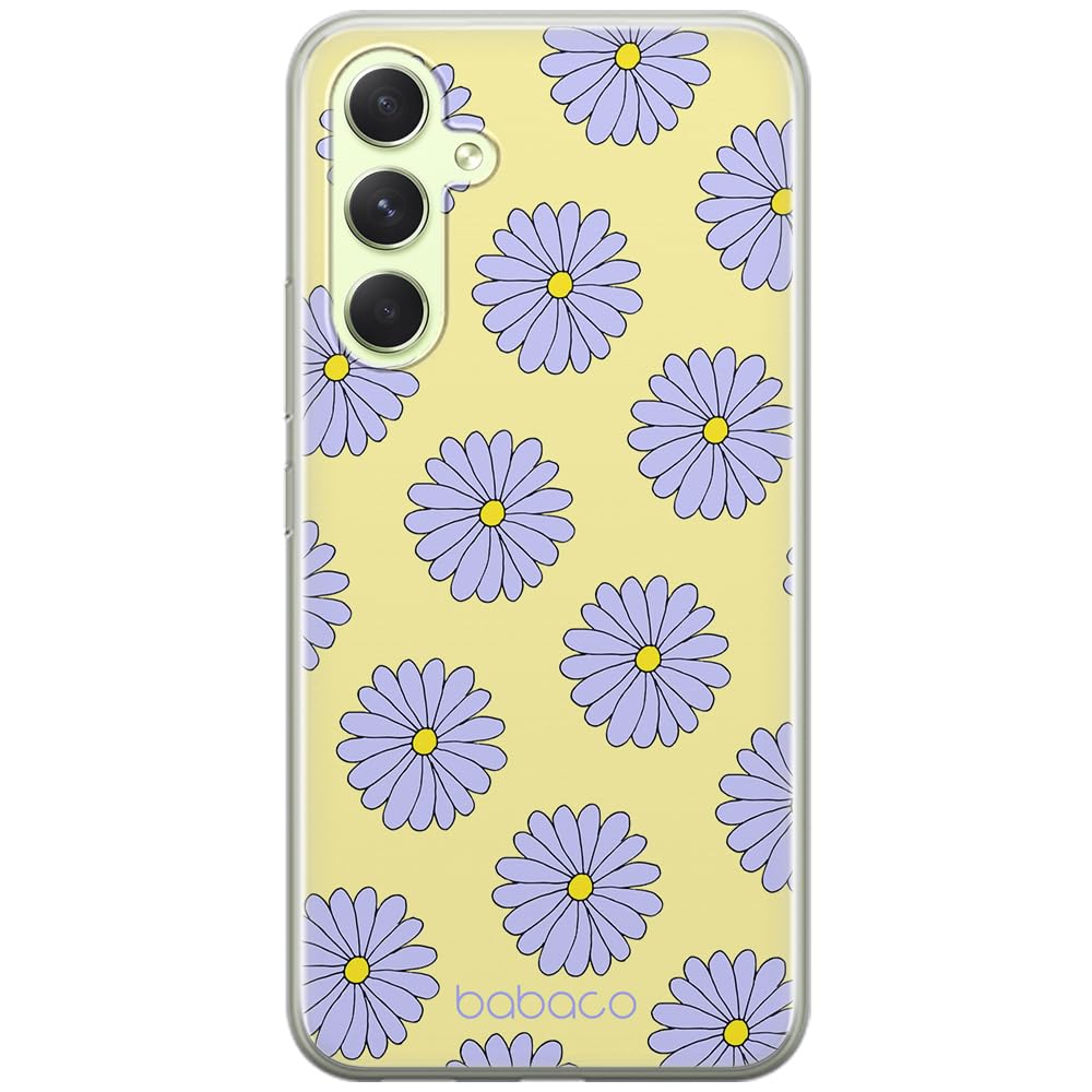 Babaco ERT GROUP mobile phone case for Samsung A54 5G original and officially Licensed pattern Flowers 021 optimally adapted to the shape of the mobile phone, case made of TPU
