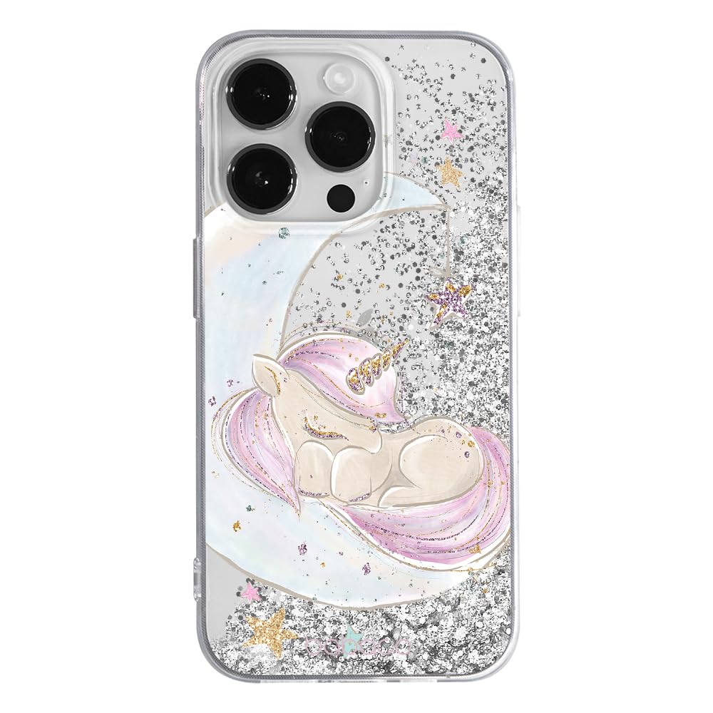 Babaco ERT GROUP mobile phone case for Apple Iphone 14 PRO original and officially Licensed pattern Unicorn 003 optimally adapted to the mobile phone, with glitter overflow effect
