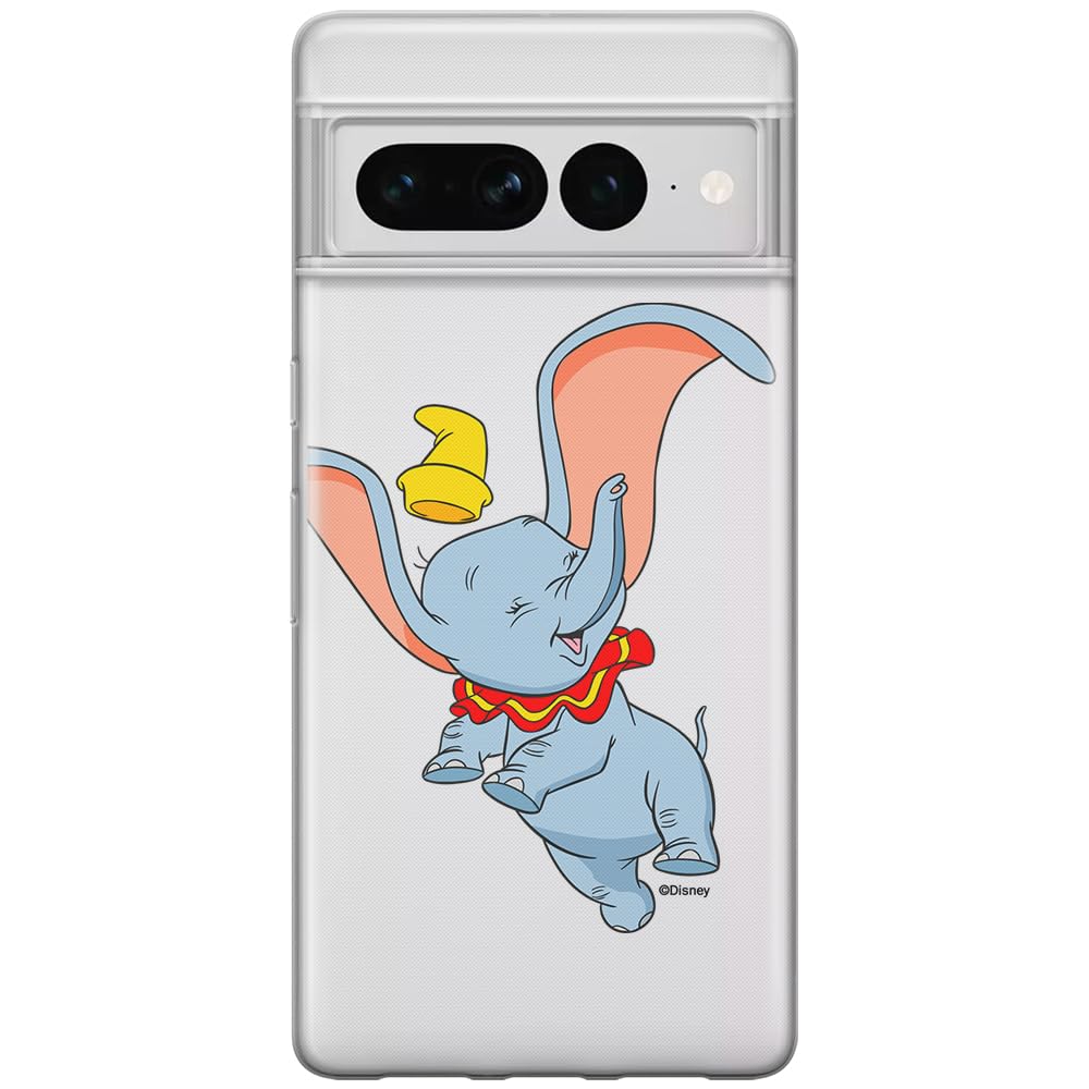 ERT GROUP mobile phone case for Google PIXEL 7 PRO original and officially Licensed Disney pattern Dumbo 015 optimally adapted to the shape of the mobile phone, partially transparent