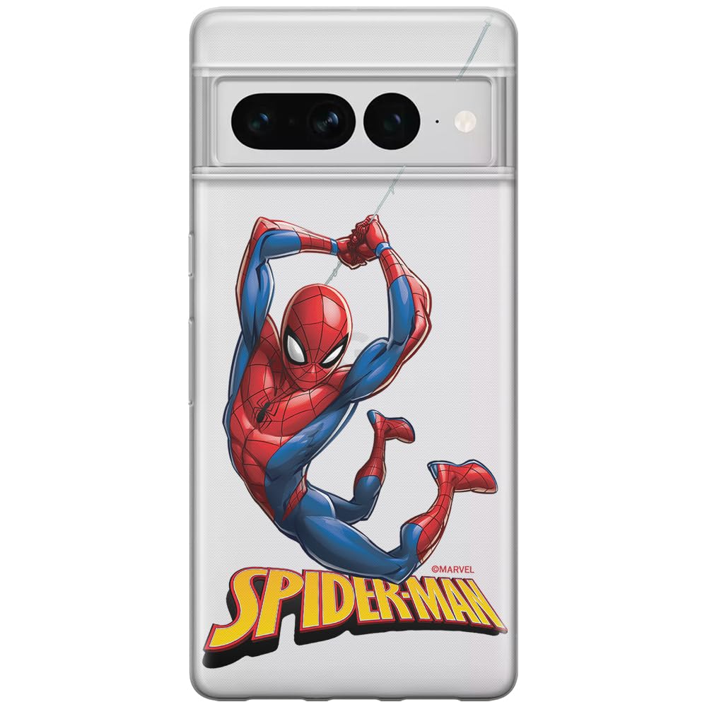 ERT GROUP mobile phone case for Google PIXEL 7 PRO original and officially Licensed Marvel pattern Spider Man 019 optimally adapted to the shape of the mobile phone, partially transparent