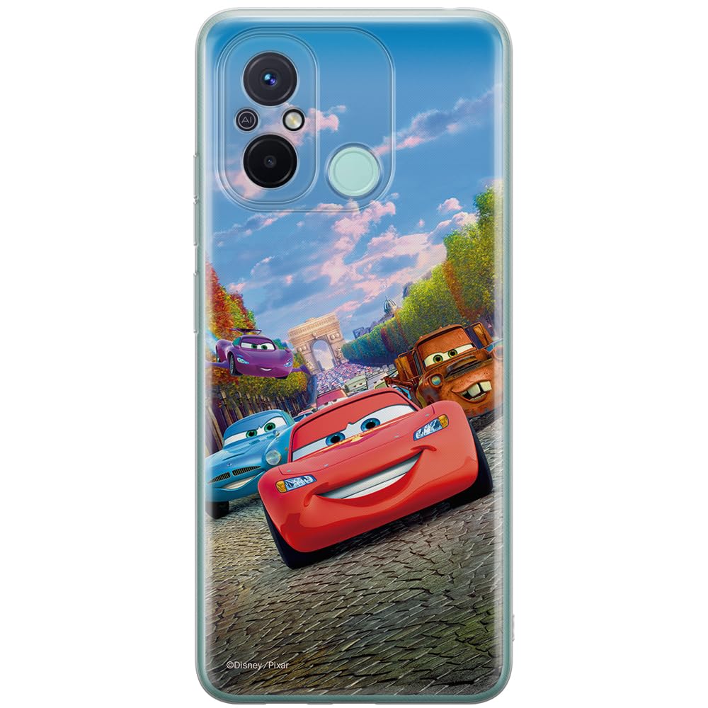 ERT GROUP mobile phone case for Xiaomi REDMI 12C/ REDMI 11A original and officially Licensed Disney pattern Cars 001 optimally adapted to the shape of the mobile phone, case made of TPU