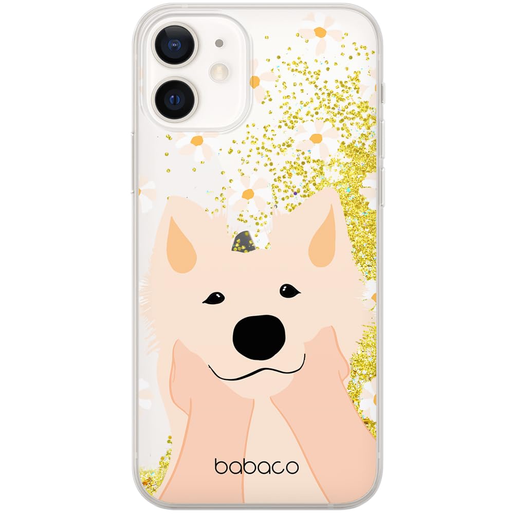 Babaco ERT GROUP mobile phone case for Apple Iphone 12 Mini original and officially Licensed pattern Dogs 010 optimally adapted to the mobile phone, with glitter overflow effect