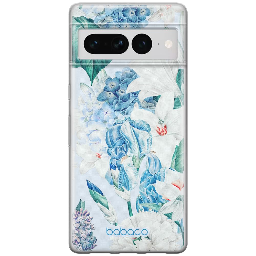 Babaco ERT GROUP mobile phone case for Google PIXEL 7 PRO original and officially Licensed pattern Flowers 026 optimally adapted to the shape of the mobile phone, case made of TPU