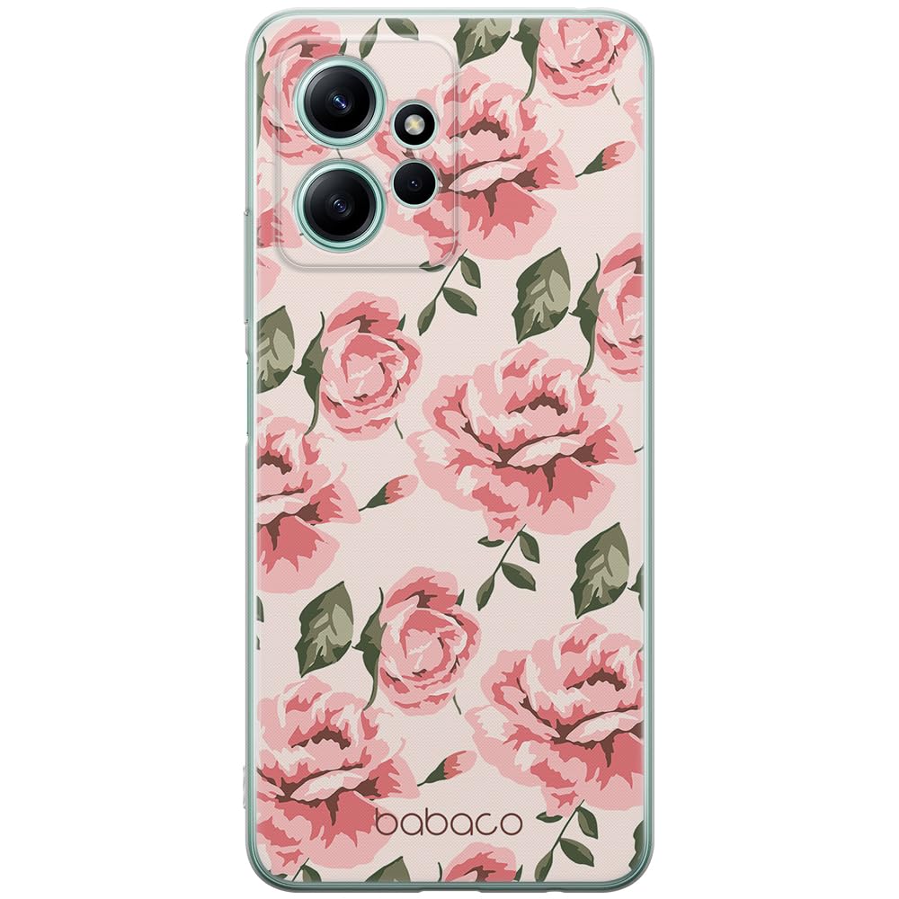 Babaco ERT GROUP mobile phone case for Xiaomi REDMI NOTE 12 4G original and officially Licensed pattern Flowers 013 optimally adapted to the shape of the mobile phone, case made of TPU