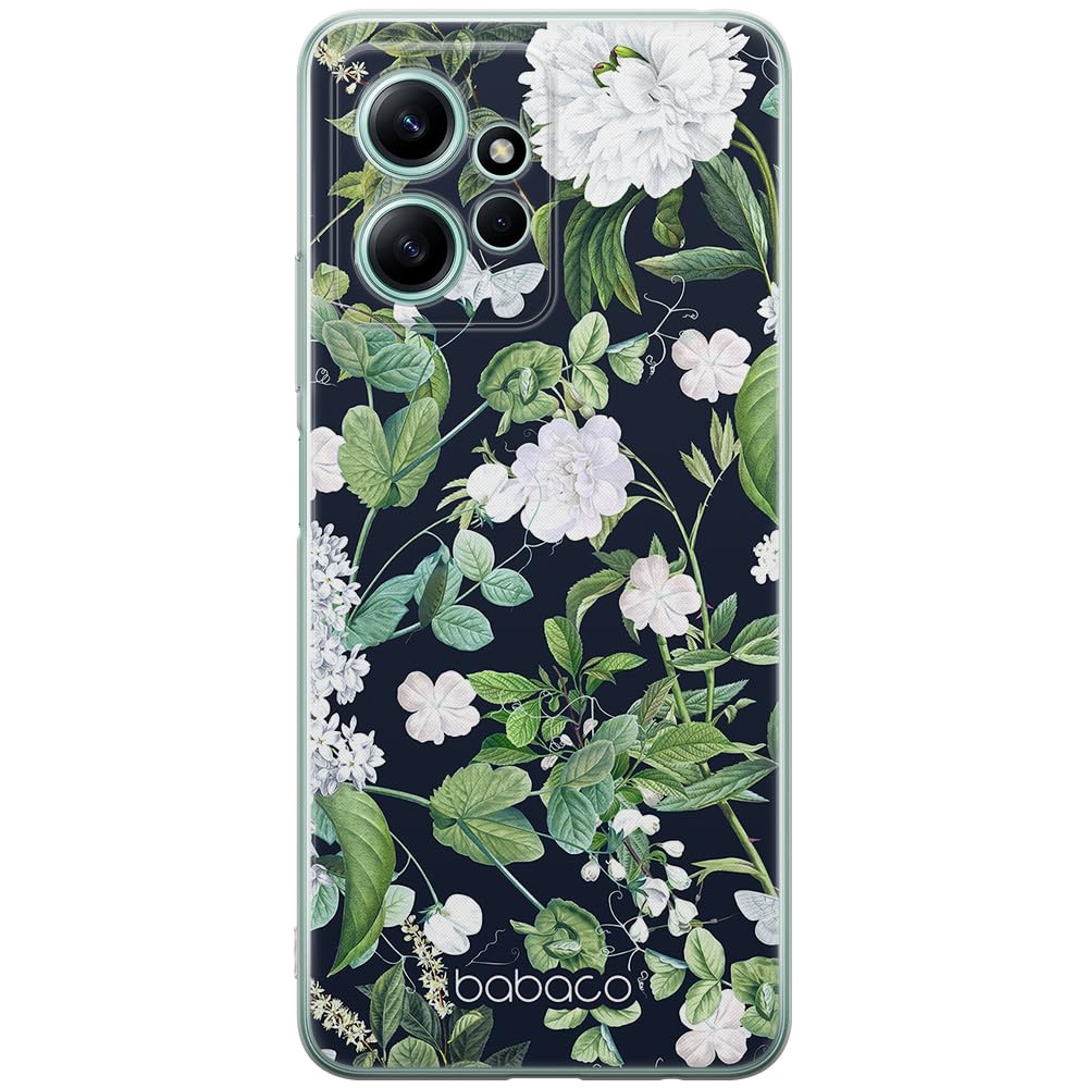 Babaco ERT GROUP mobile phone case for Xiaomi REDMI NOTE 12 4G original and officially Licensed pattern Flowers 034 optimally adapted to the shape of the mobile phone, case made of TPU