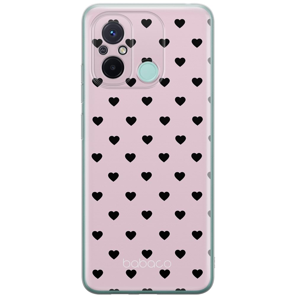 Babaco ERT GROUP mobile phone case for Xiaomi REDMI 12C/ REDMI 11A original and officially Licensed pattern Hearts 003 optimally adapted to the shape of the mobile phone, case made of TPU