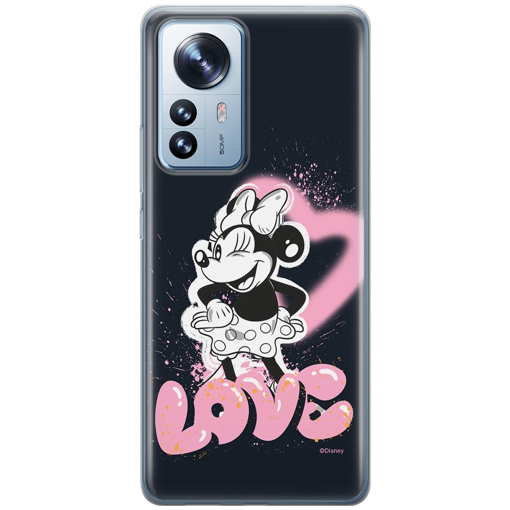 ERT GROUP mobile phone case for Xiaomi 12 / 12X original and officially Licensed Disney pattern Minnie 079 optimally adapted to the shape of the mobile phone, case made of TPU
