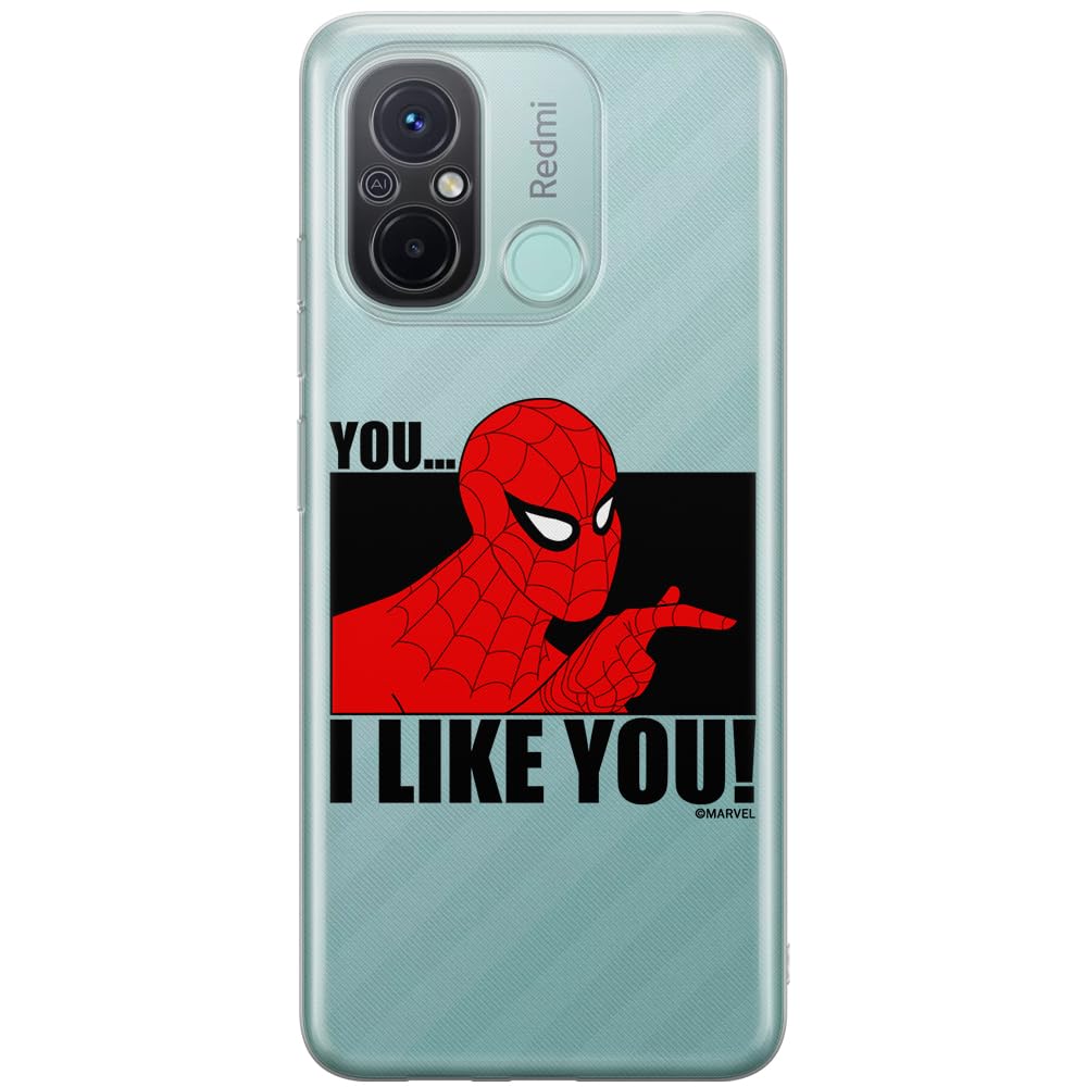 ERT GROUP mobile phone case for Xiaomi REDMI 12C/ REDMI 11A original and officially Licensed Marvel pattern Spider Man 034 optimally adapted to the shape of the mobile phone, partially transparent