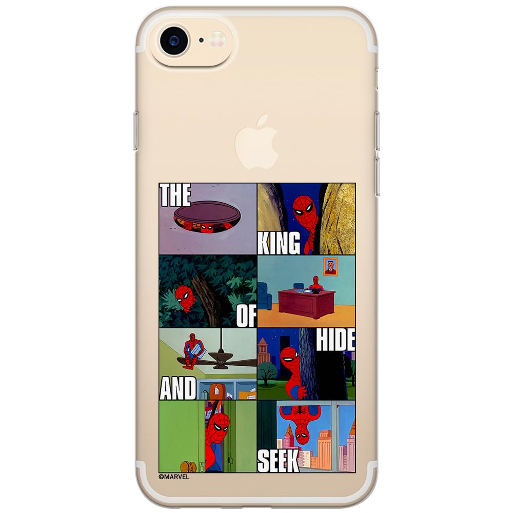 ERT GROUP mobile phone case for Iphone 7/8/ SE 2/ SE 3 original and officially Licensed Marvel pattern Spider Man 031 optimally adapted to the shape of the mobile phone, partially transparent