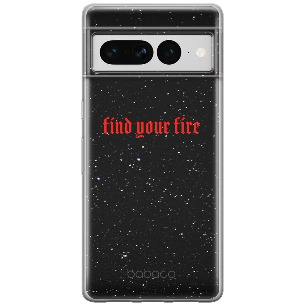 Babaco ERT GROUP mobile phone case for Google PIXEL 7 PRO original and officially Licensed pattern Find your fire 002 optimally adapted to the shape of the mobile phone, case made of TPU