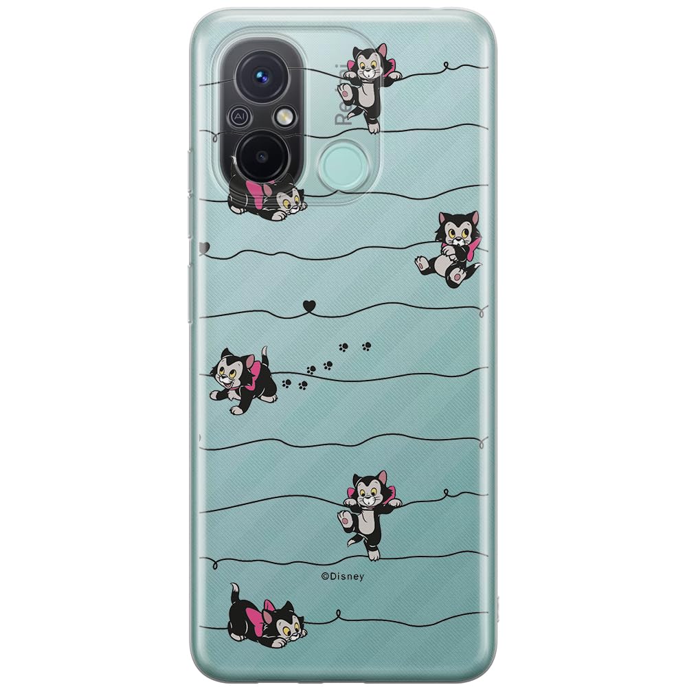 ERT GROUP mobile phone case for Xiaomi REDMI 12C/ REDMI 11A original and officially Licensed Disney pattern Cat Figaro 001 optimally adapted to the shape of the mobile phone, partially transparent