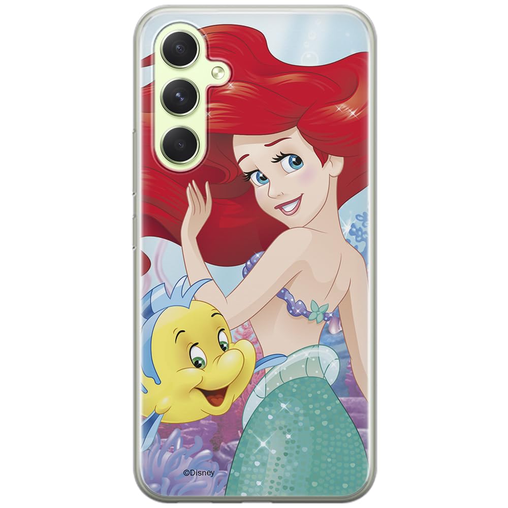 ERT GROUP mobile phone case for Samsung A54 5G original and officially Licensed Disney pattern Ariel & Flounder 001 optimally adapted to the shape of the mobile phone, case made of TPU