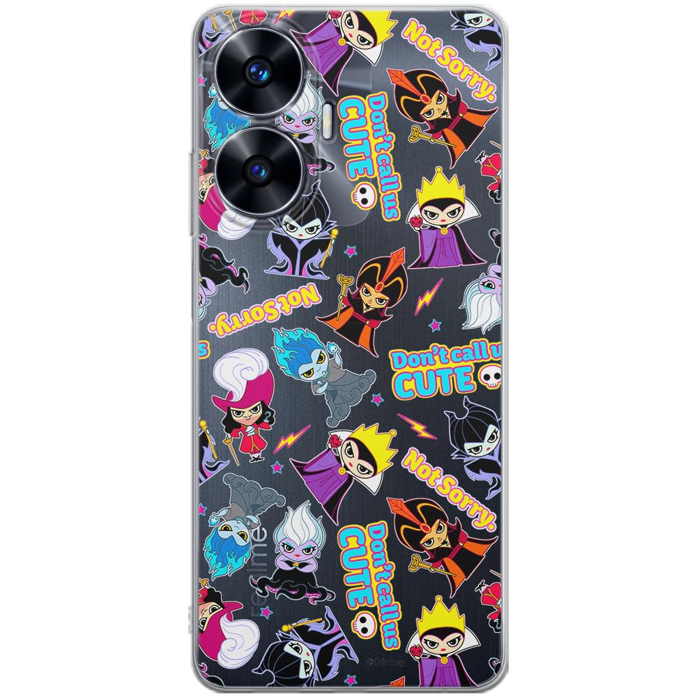ERT GROUP mobile phone case for Realme C55 original and officially Licensed Disney pattern Disney Villains 008 optimally adapted to the shape of the mobile phone, partially transparent