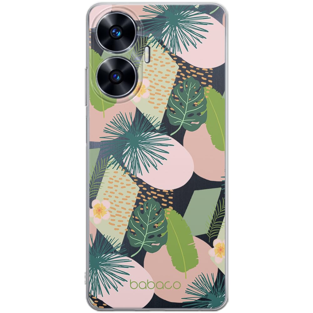 Babaco ERT GROUP mobile phone case for Realme C55 original and officially Licensed pattern Plants 012 optimally adapted to the shape of the mobile phone, partially transparent