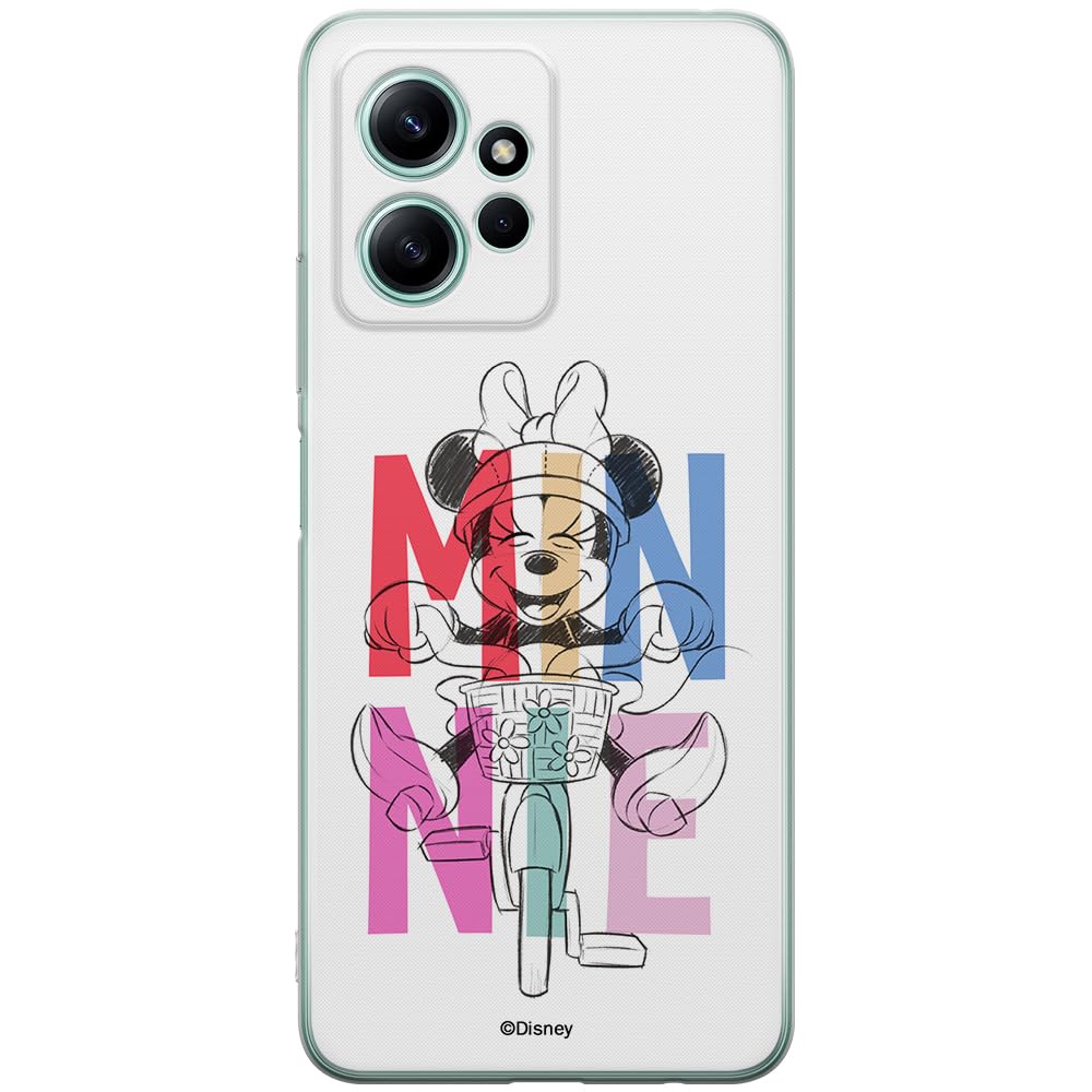 ERT GROUP mobile phone case for Xiaomi REDMI NOTE 12 4G original and officially Licensed Disney pattern Minnie 068 optimally adapted to the shape of the mobile phone, case made of TPU