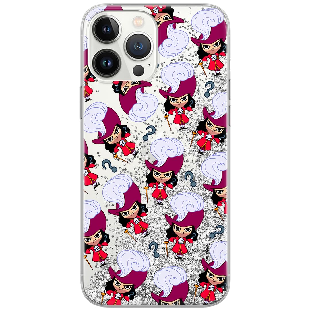 ERT GROUP mobile phone case for Apple Iphone 14 original and officially Licensed Disney pattern James Hook 002 optimally adapted to the mobile phone, with glitter overflow effect