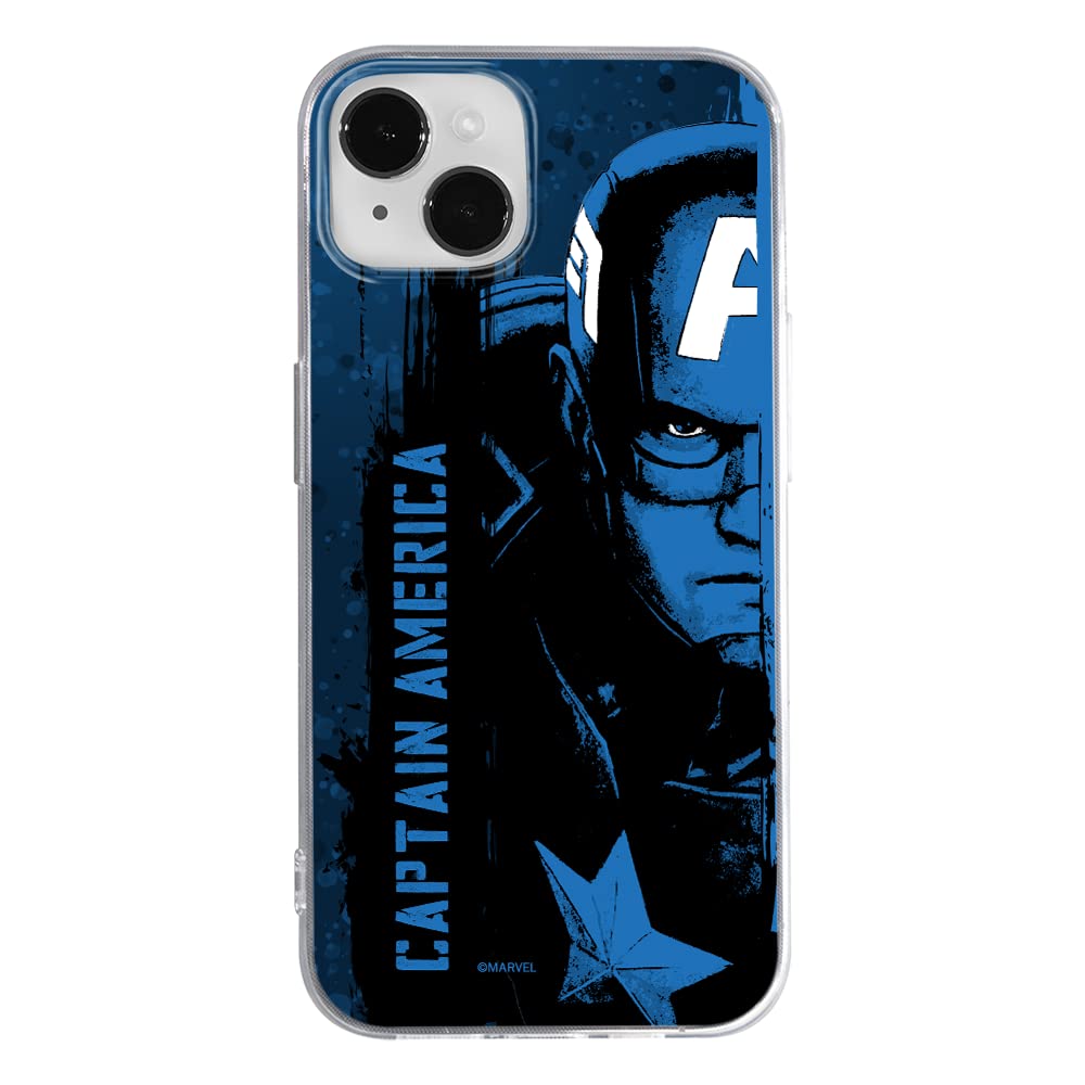 ERT GROUP mobile phone case for Apple Iphone 14 PLUS original and officially Licensed Marvel pattern Captain America 010 optimally adapted to the shape of the mobile phone, case made of TPU