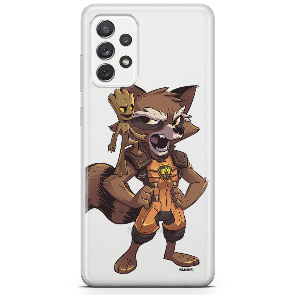 ERT GROUP mobile phone case for Samsung A53 5G original and officially Licensed Marvel pattern Guardians of the Galaxy 018 optimally adapted to the shape of the mobile phone, partially transparent