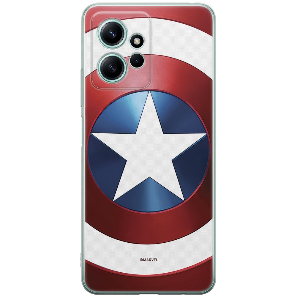 ERT GROUP mobile phone case for Xiaomi REDMI NOTE 12 4G original and officially Licensed Marvel pattern Capitan America 025 optimally adapted to the shape of the mobile phone, case made of TPU
