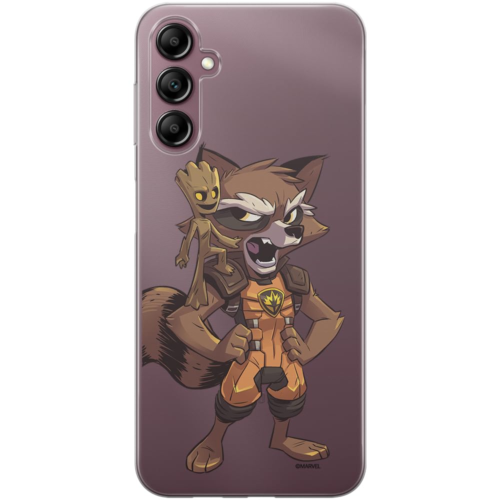 ERT GROUP mobile phone case for Samsung A14 4G/5G original and officially Licensed Marvel pattern Guardians of the Galaxy 018 optimally adapted to the shape of the mobile phone, partially transparent