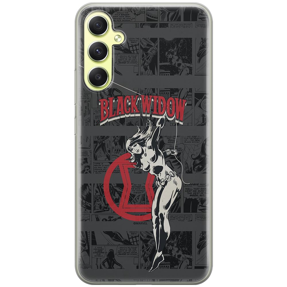 ERT GROUP mobile phone case for Samsung A34 5G original and officially Licensed Marvel pattern Black Widow 006 optimally adapted to the shape of the mobile phone, case made of TPU