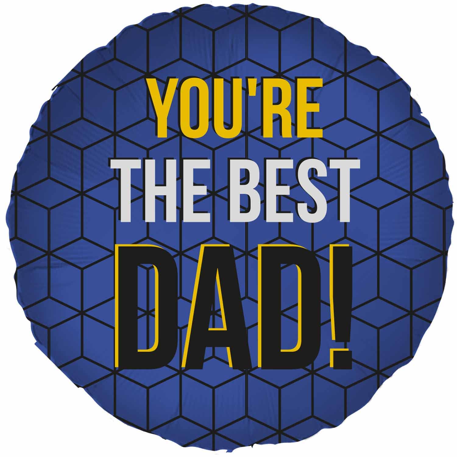 amscan 9917135 - Round Shape Father's Day "YOU'RE THE BEST DAD!" Foil Party Balloon