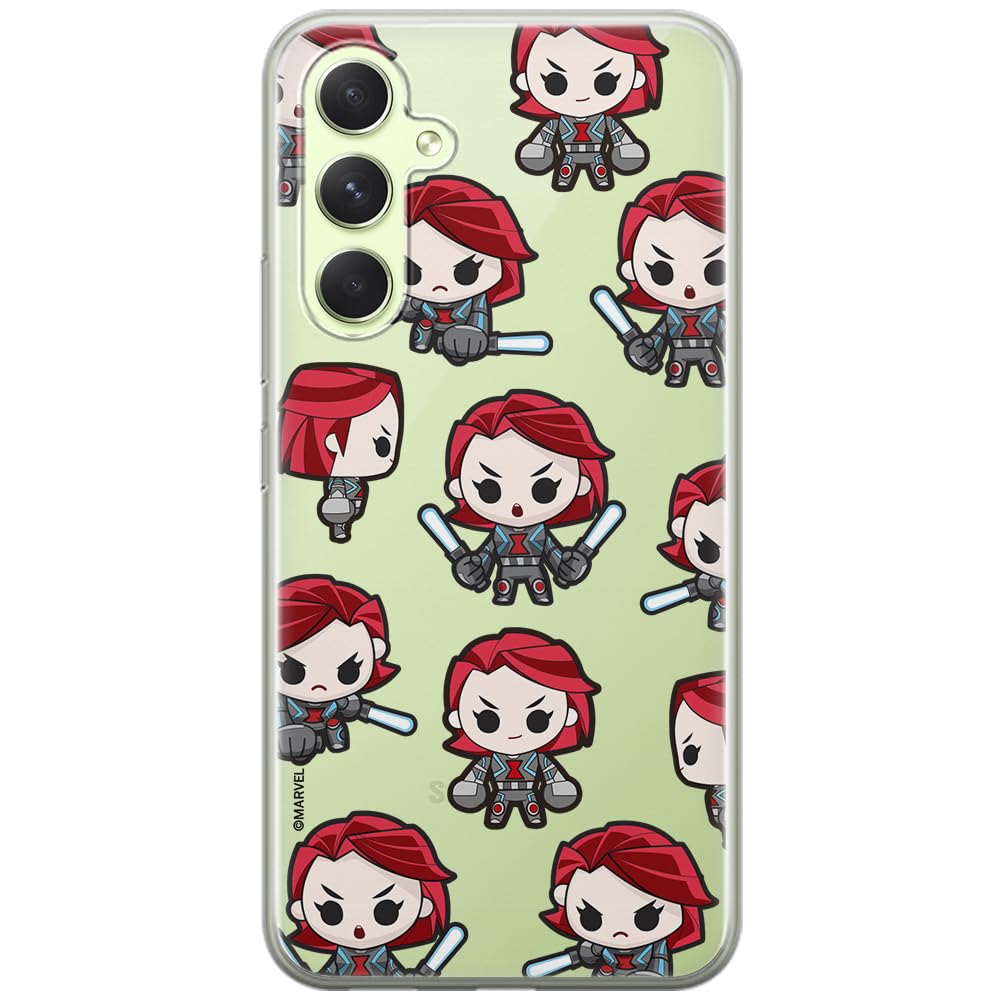 ERT GROUP mobile phone case for Samsung A54 5G original and officially Licensed Marvel pattern Black Widow 013 optimally adapted to the shape of the mobile phone, partially transparent