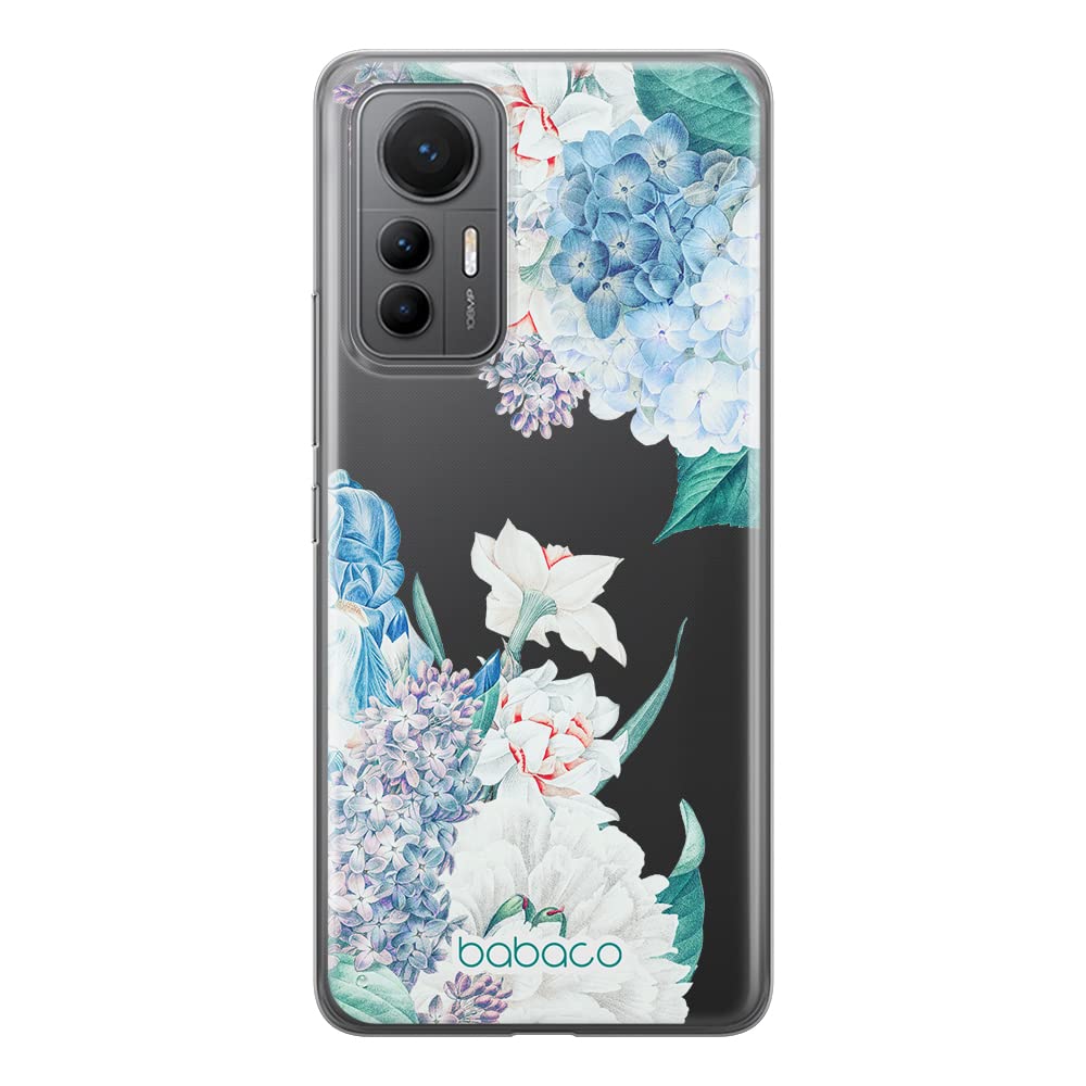 Babaco ERT GROUP mobile phone case for Xiaomi MI 12 LITE original and officially Licensed pattern Flowers 027 optimally adapted to the shape of the mobile phone, partially transparent