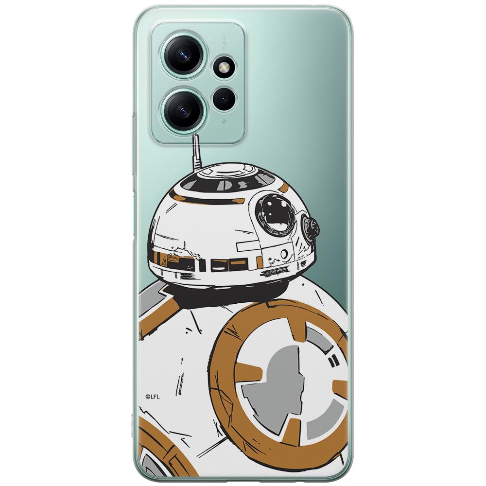 ERT GROUP mobile phone case for Xiaomi REDMI NOTE 12 4G original and officially Licensed Star Wars pattern BB 8 009 optimally adapted to the shape of the mobile phone, partially transparent