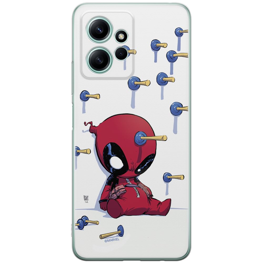 ERT GROUP mobile phone case for Xiaomi REDMI NOTE 12 4G original and officially Licensed Marvel pattern Deadpool 005 optimally adapted to the shape of the mobile phone, case made of TPU