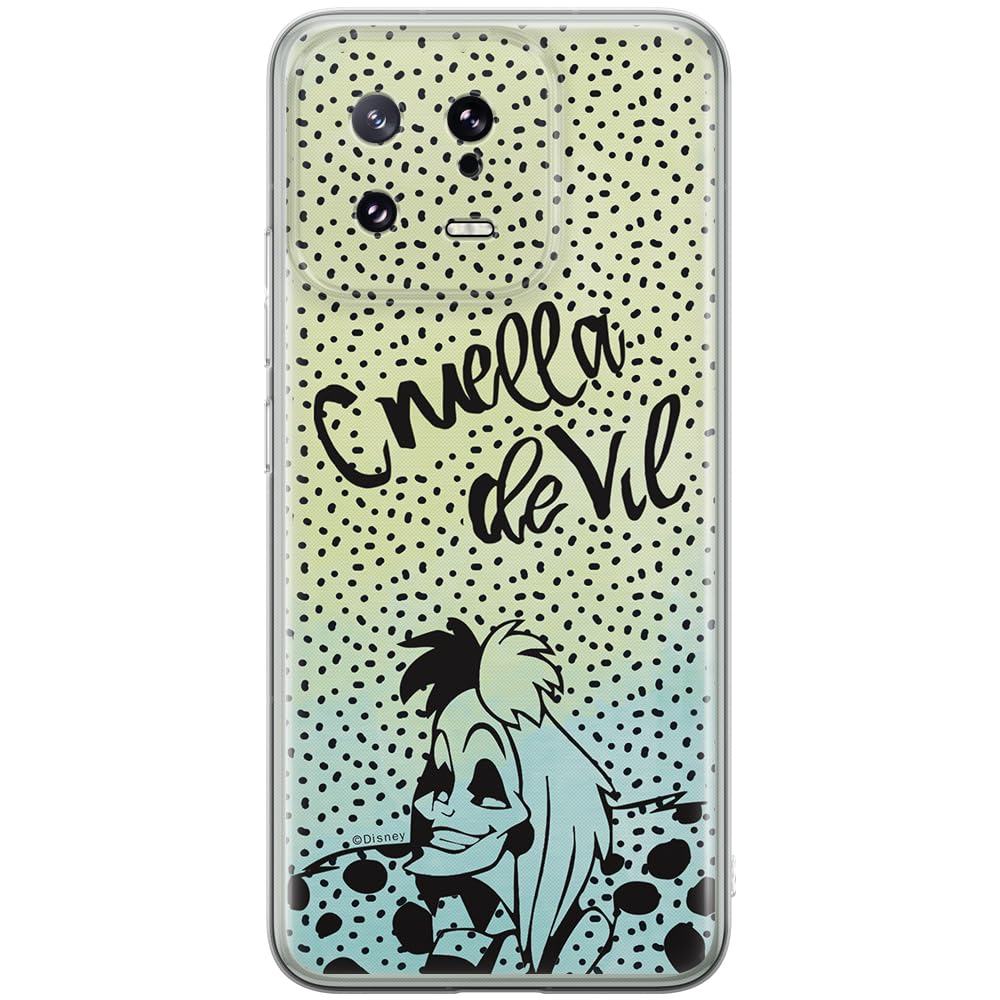 ERT GROUP mobile phone case for Xiaomi 13 original and officially Licensed Disney pattern Cruella 002 optimally adapted to the shape of the mobile phone, case made of TPU
