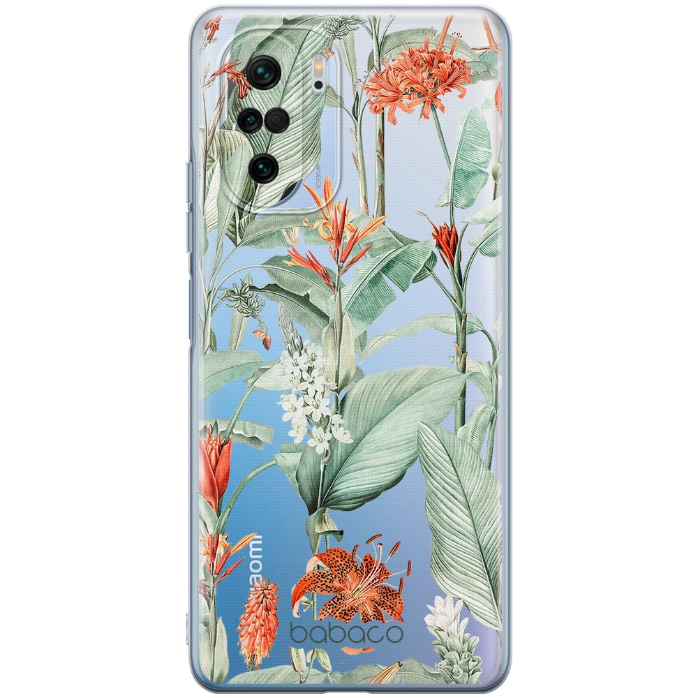Babaco ERT GROUP mobile phone case for Xiaomi MI 11i/ REDMI K40/K40 PRO/POCO F3/ F3 PRO original and officially Licensed pattern Flowers 048, partially transparent
