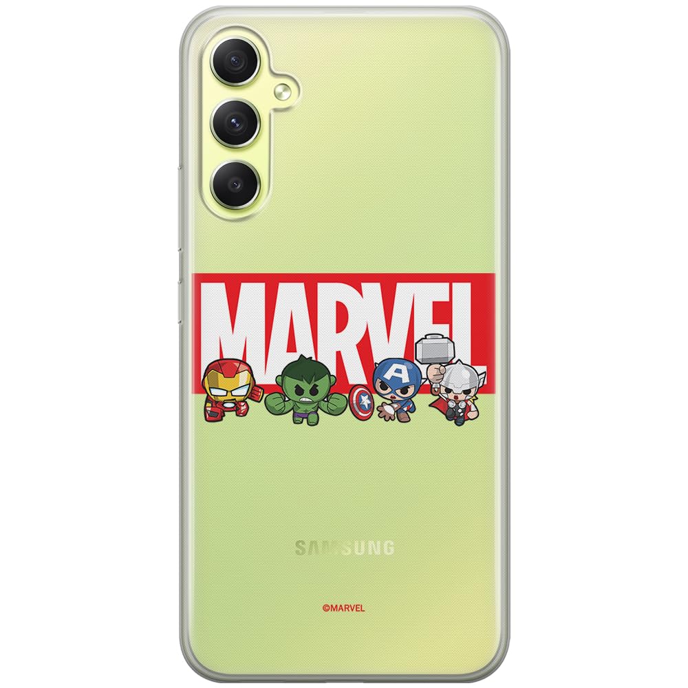 ERT GROUP mobile phone case for Samsung A34 5G original and officially Licensed Marvel pattern 009 optimally adapted to the shape of the mobile phone, partially transparent