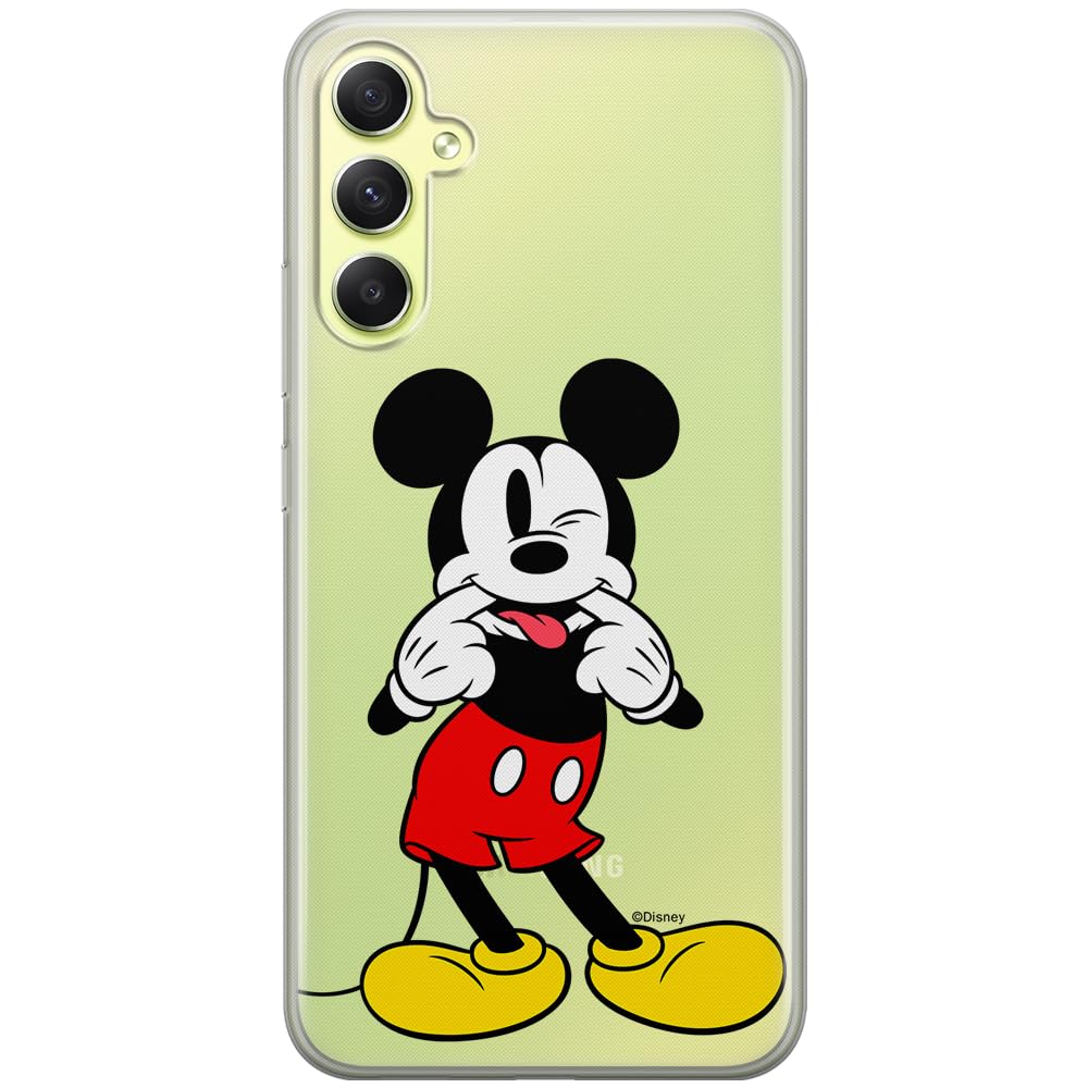 ERT GROUP mobile phone case for Samsung A34 5G original and officially Licensed Disney pattern Mickey 053 optimally adapted to the shape of the mobile phone, partially transparent
