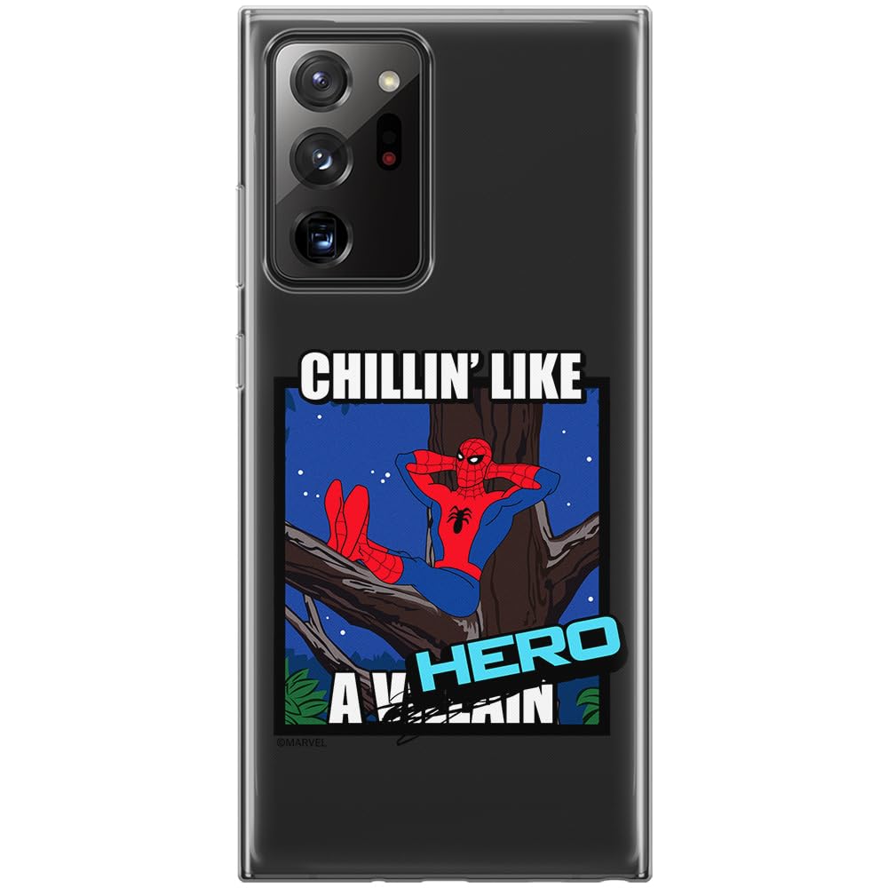 ERT GROUP mobile phone case for Samsung GALAXY NOTE 20 ULTRA original and officially Licensed Marvel pattern Spider Man 033 optimally adapted to the shape of the mobile phone, partially transparent